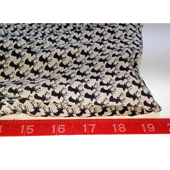 Ann Taylor Silk Blouse XS Deer Print White Black Holiday Academia Office Chic - Picture 4 of 7